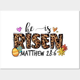 He Is Risen Matthew 286 -  Easter Day Posters and Art